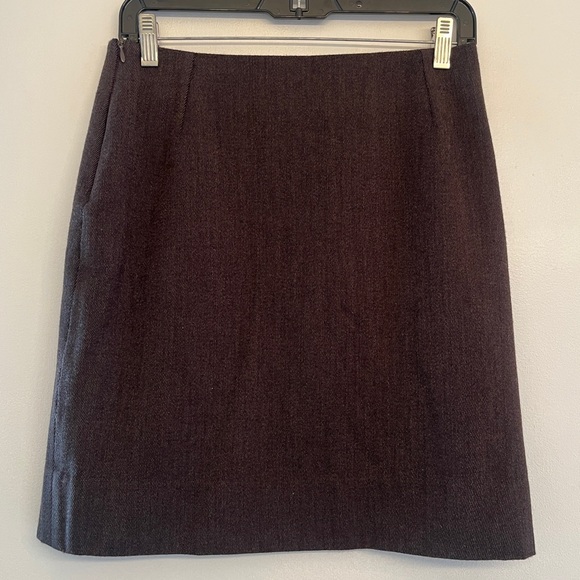 David Saddler Wool mini skirt in dark brown size 6 - Picture 2 of 7